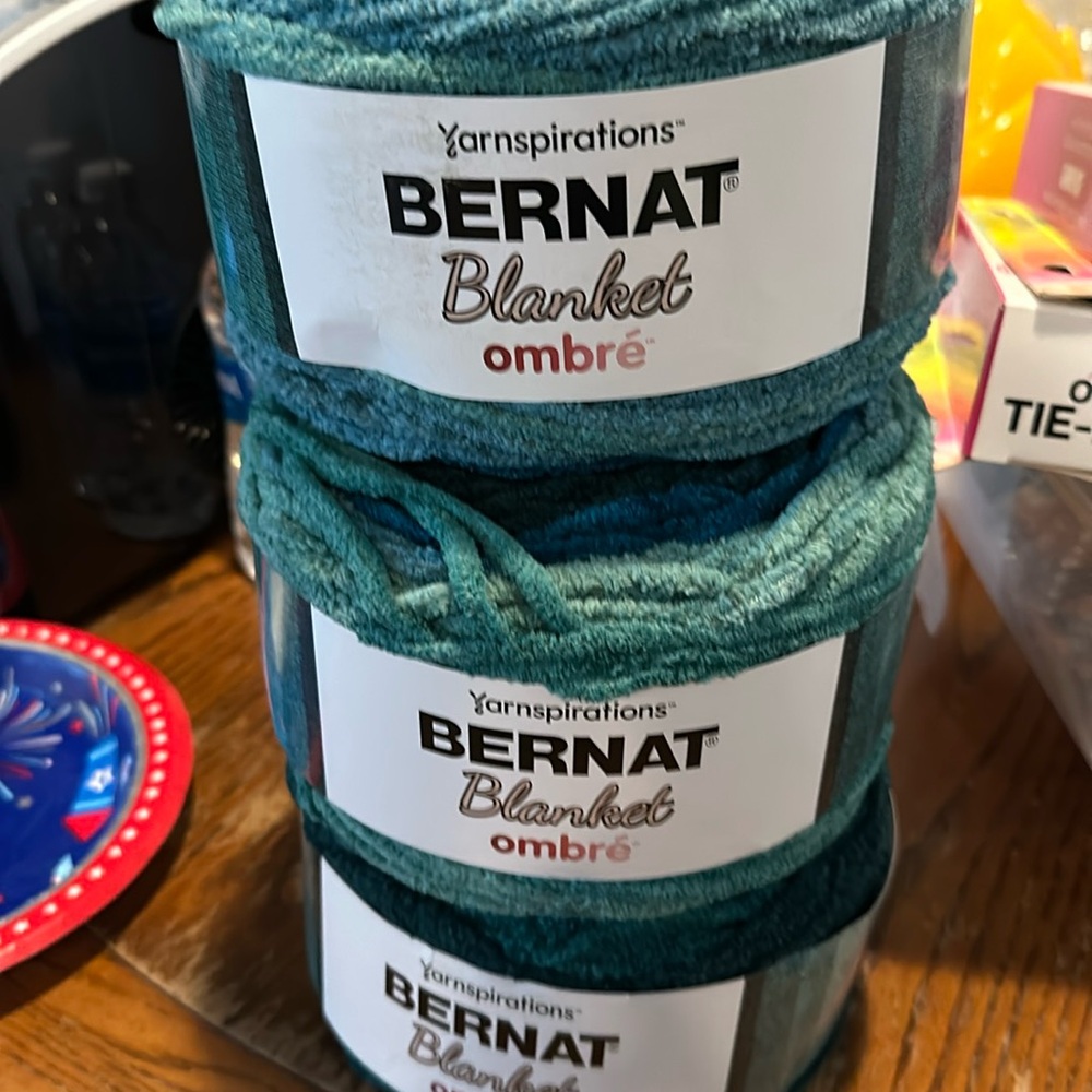 Bernat blanket yarn ombré